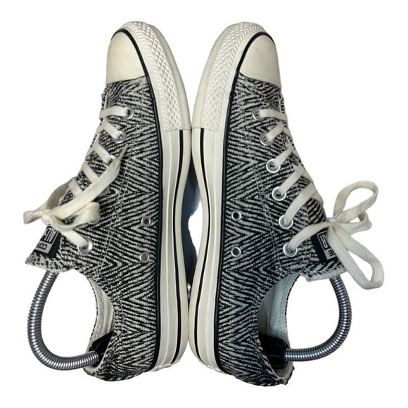 CONVERSE CHUCK TAYLOR ALL STAR ZIG ZAG SNEAKER SHOE WHITE BLACK 9.5 - Picture 5 of 9